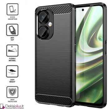 Carbon guminis dėklas - juodas (Oneplus Nord Ce 3) Carbon guminis dėklas - juodas (Oneplus Nord Ce 3)
